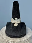 Vintage Hand Crafted Eagle Sterling Silver 925 Band Ring Size 6.5