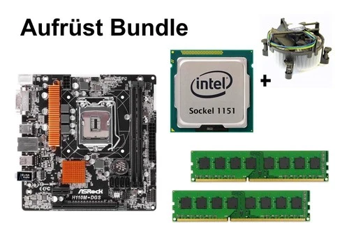 Aufrüst Bundle - ASRock H110M-DGS + Intel Core i3-6100T + 8GB RAM #122281