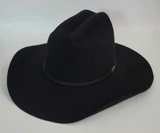 Resistol 4X Beaver George Strait Hill Country Black Cowboy Hat Size 7 Long Oval