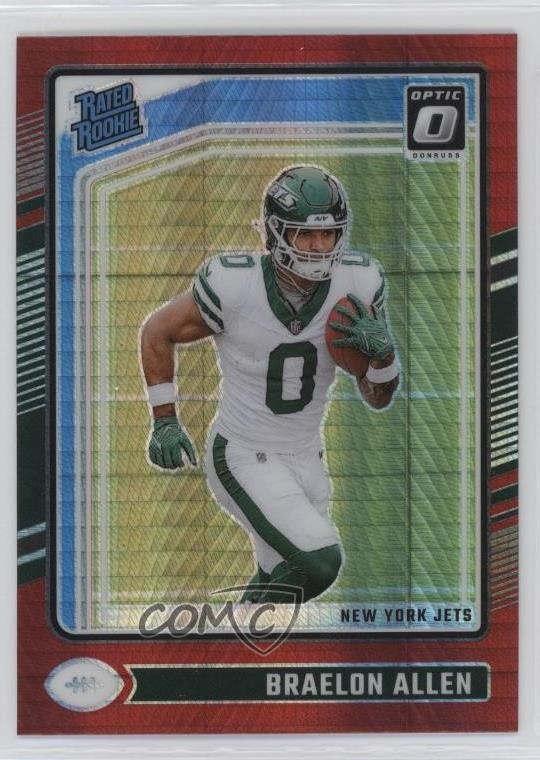 2024 Panini Donruss Optic Rated Rookie Red Hyper Prizm Braelon Allen #211 b8k