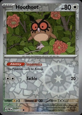 Hoothoot Reverse Holo Common SV: Prismatic Evolutions 077/131 NM