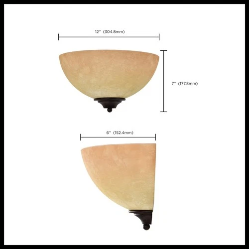 Nuvo Lighting 60/044 Tapas 1 Light 7" Tall Wall Sconce - Bronze - Picture 2 of 4