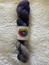 Done Roving Yarn Gussied Up” Midnight Sky 100% Fine Wool/metalic