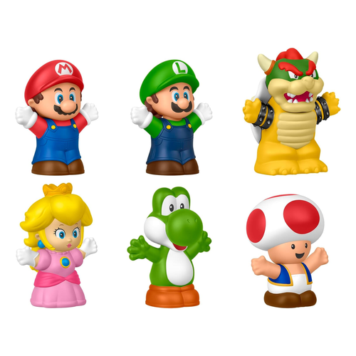 Fisher-Price Little People Mario Kart 6-Piece Character Figure Set New ...