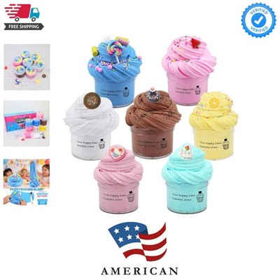 7 Pack Cake Butter Slime Kits, Soft and Non-Sticky Slime Kit Party Favors for...
