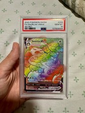2020 Pokemon Sword & Shield Base set Snorlax VMAX Rainbow 206/202 PSA 10 Gem Min