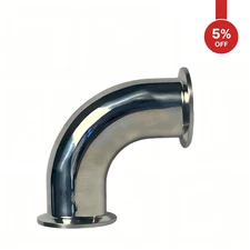 90 Degree Elbow SS304 Sanitary Tri-Clamp Fitting OD 2 Inch