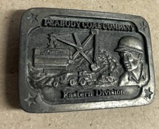 Vintage Peabody Coal Company Eastern Division Belt Buckle Safety Award 1982 Rare