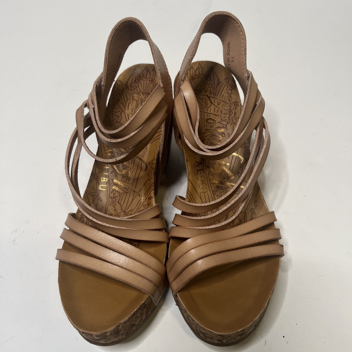 Blowfish Malibu Women’s Sandals Strapped Wedge Pink Size 1/2