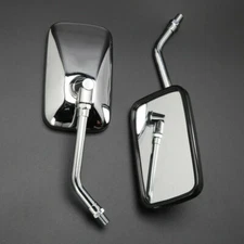 Motorcycle Chrome Rectangle Rearview Mirrors For Suzuki GS1000S GS1100LT GS250T