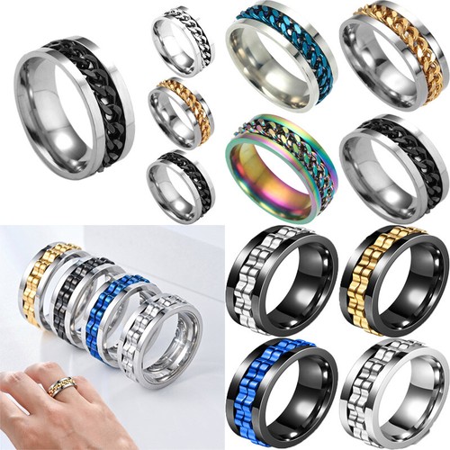 Anello Spinner Acciaio Inossidabile, Anello Rotante Antistress Per - Foto 8