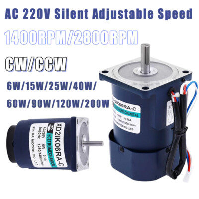 CW/CCW AC 220V 60W Mini-Drehzahlregelmotor mit Controller 1400RPM/2800RPM