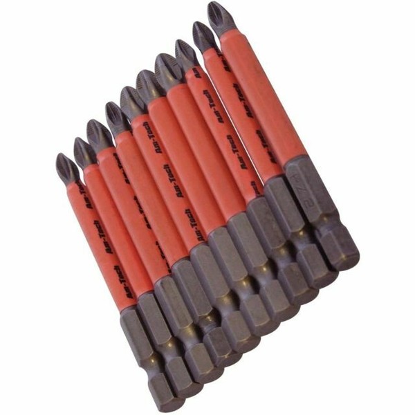 10pc Drill Bits 70mm Non Slip Phillips Heads Power Pozi Slotted Amtech
