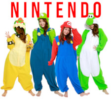 SAZAC Nintendo Kigurumi Fleece Cosplay Costume Halloween One Size Adult Japan