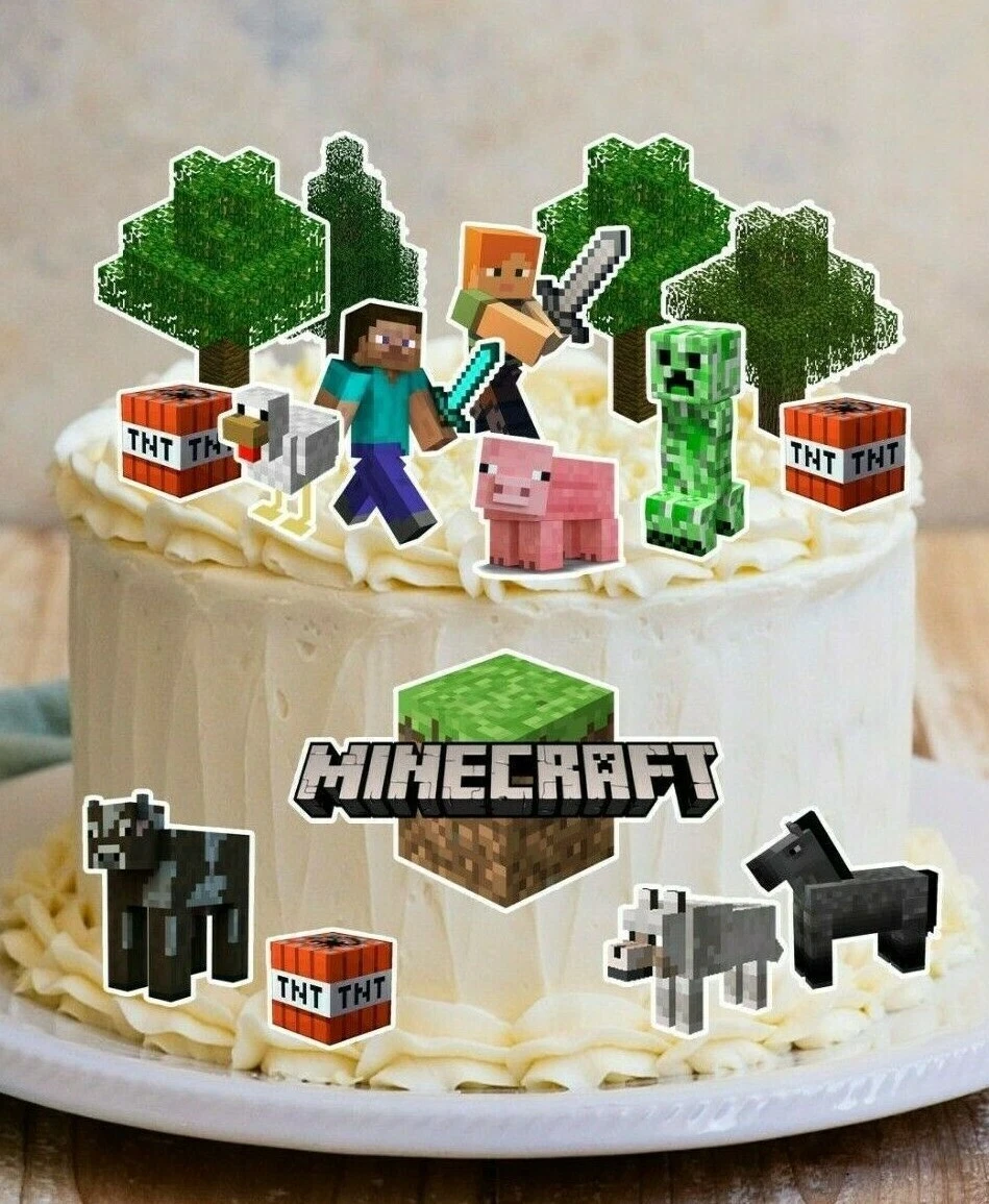 Aggregate 71+ edible minecraft cake decorations best awesomeenglish