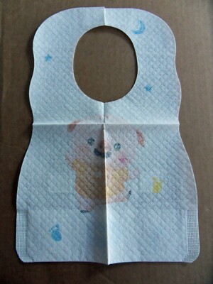 30 (2x15 pack) New Disposable Baby Bibs Piggie Motif Free US Shipping