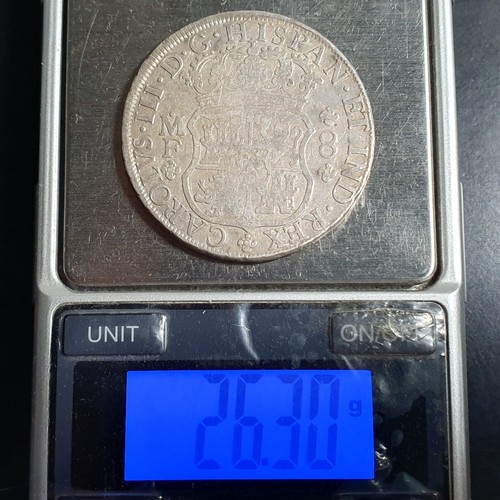 Mexiko Spanische Kolonialzeit 8 Reales Zwei Säulen Carol Carolus III 1767 Mo MF - Bild 4 von 4