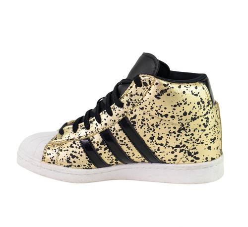 Adidas Superstar UP Hidden Wedge Heel Metallic Gold Black Splatter White Size 7 - Picture 7 of 11