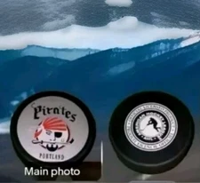 PORTLAND PIRATES AHL VINTAGE HOCKEY PUCK VEGUM MFG. MADE IN SLOVAKIA 🇸🇰 