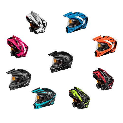 Adult Castle X CX950 V2 Dual Sport Modular Snowmobile Helmet Dual Lens Shield