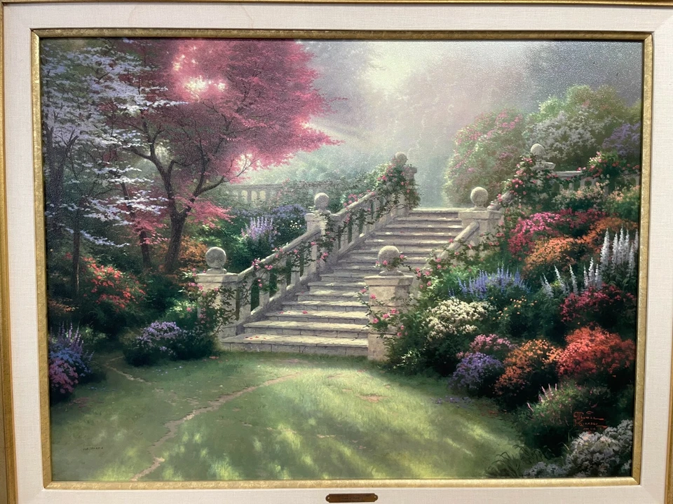 Thomas Kinkade 1998 prueba de artista autenticada escalera al paraíso impresión de 42" Foto 3 de 4