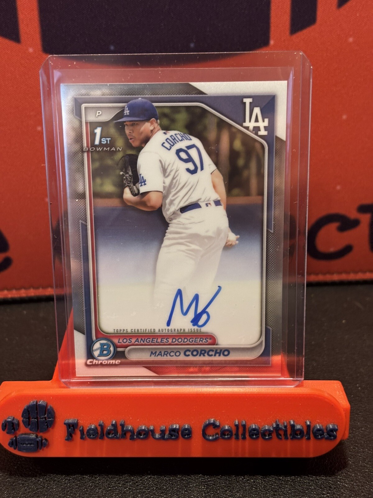 2024 Bowman Chrome Marco Corcho Chrome 1st Bowman Auto - LA Dodgers