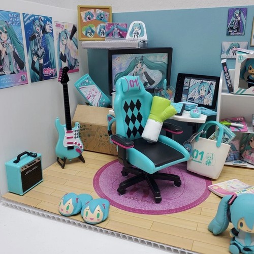 Hatsune Miku Rement Miku Miku Room Small Mini Figure Vocaloid - Picture 10 of 18