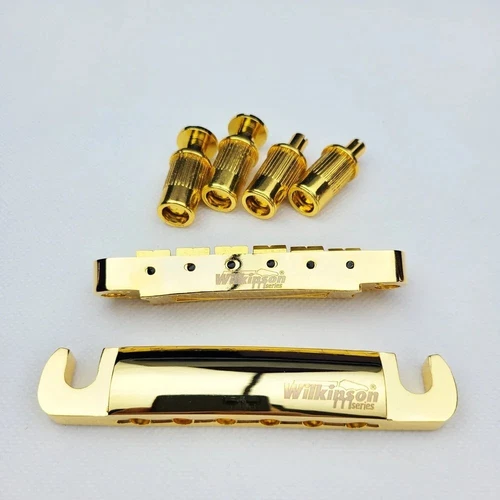 Wilkinson Gold Guitar Tune O Matic Bridge Tailpiece Fit Epiphone,Gibson Les Paul