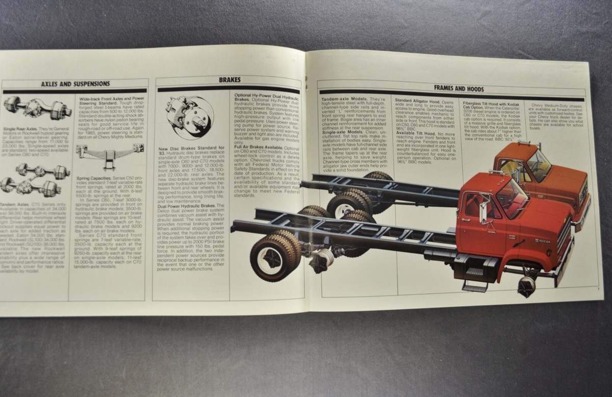 1983 Chevrolet Medium Duty Truck Brochure C50 C60 C70 Kodiak