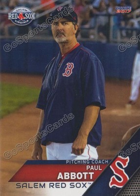 2017 Salem Red Sox Paul Abbott Boston PC