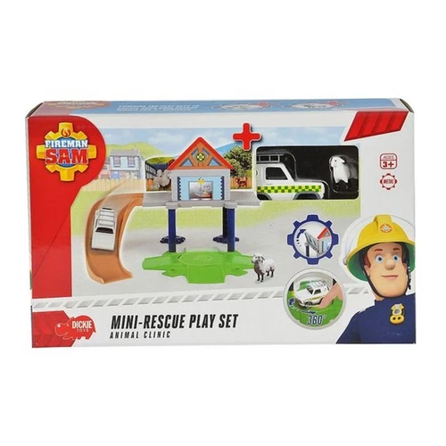 Spieleset Feuerwehrmann Sam mit Haus Rampe Jeep + Zubehör Schaf Tierklinik NEU - Bild 2 von 3