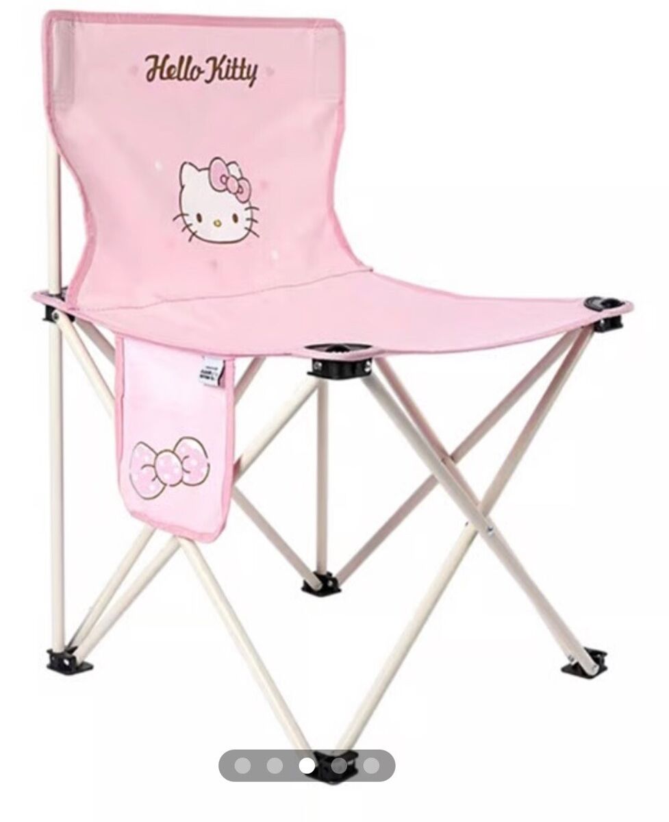 Hello Kitty Folding Chair Sanrio Pink Beach Camping Sports Hello Kitty Folding Chair Sanrio Pink Beach Camping Sports