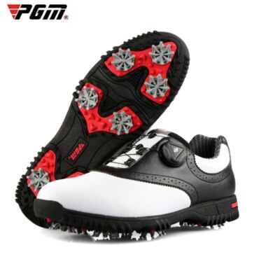 Pgm Rotating Buckle Men Golf Shoes Waterproof Golf Sneakers Anti-slip Trainers