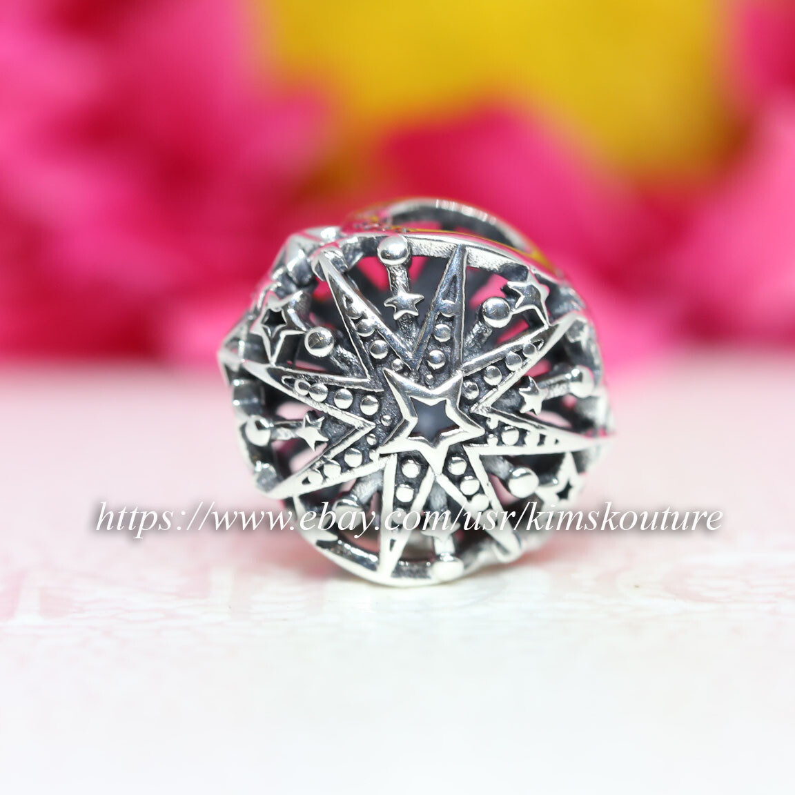 Authentic Celestial Snowflake Sterling Silver 792360C00 Bead Charm