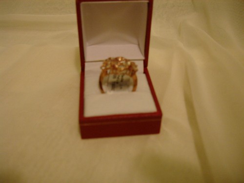 NEW+ tag 925 Silver Rose GOLD PLATED S = 9 very rare huge 7.90 ct PINK MORGANITE - Picture 3 of 9