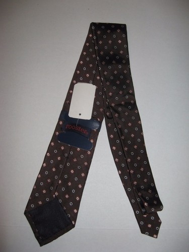 Hahn Herren Seidenkrawatte Braun Geometrisches Design Neu mit Etikett Original 49,50 - Bild 2 von 4
