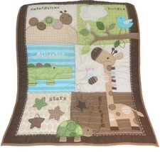 CIRCO BABY QUILT Giraffe,Caterpillar, Birdie Stars And Turtle 32 X 41