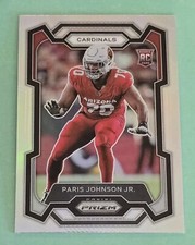 2023 Panini Prizm PARIS JOHNSON Jr #304 Rookie RC Silver Prizm Arizona Cardinals