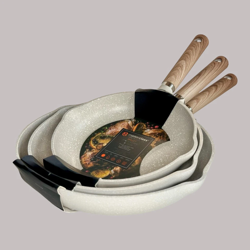 Juego de 3 sartenes Masterclass Premium Cookware 8′′ 9,5′′ 11′′ Foto 3 de 4