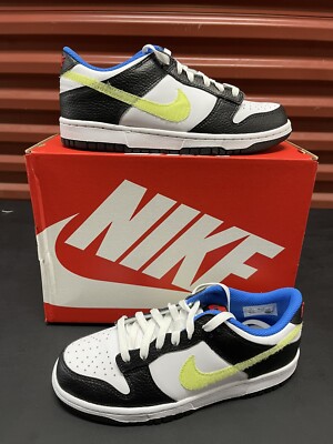 Nike Dunk Low (GS) Size 6Y âSignal Blue Lemon Twistâ (DQ0977-100) | eBay