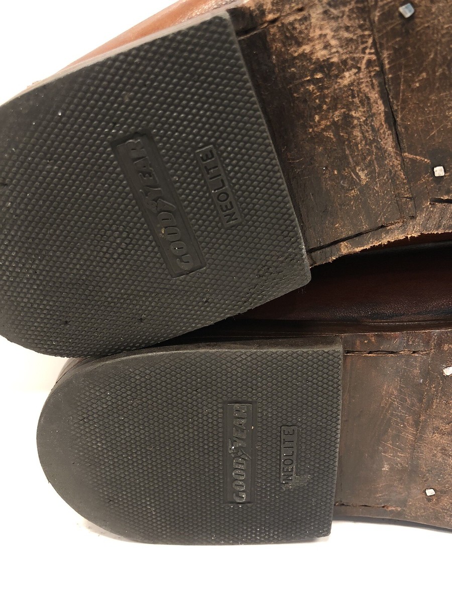 H.S. Trask Kiltie Buckle Strap Loafers Mens Size 9.5M HS Trask Two Tone Brown Leather Kiltie Tassel Loafer Hand  main image 3