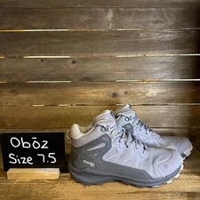 New NWOB Womens Oboz Katabatic Mid Waterproof Gray Ankle Hiking Boots Size 7.5 M