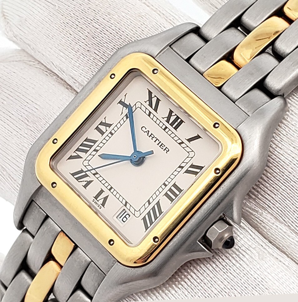 Cartier Panthère Date 26mm Roman Yellow Gold/Steel Quartz Watch 183949  W25028B6