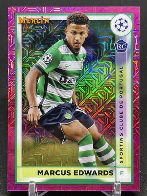 Marcus Edwards RC 2022-23 Merlin Chrome SPORTING Pink Mojo Refractor /275