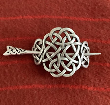 Celtic Knot Hair Barrette Clip   Silver Zinc Alloy   Braided Design