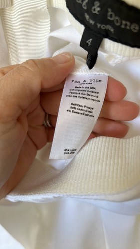 Rag & bone white snap front cropped pants - Picture 8 of 9