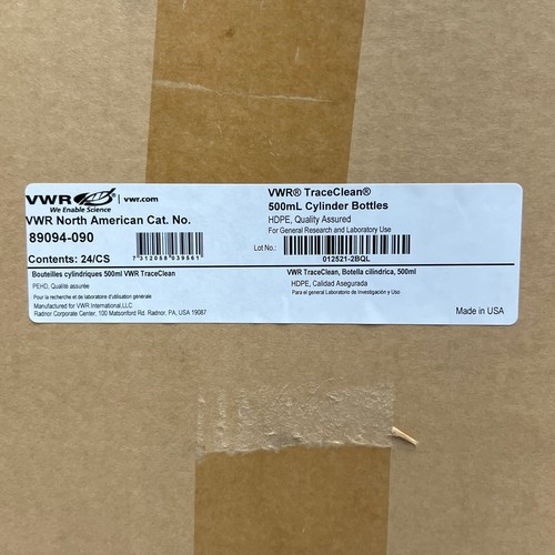 VWR (24 PACK) TraceClean 500mL Cylinder Bottles 89094-090 - Picture 8 of 8