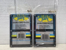 Collector Safe 2 Double Card Holder NEW Model #913 Black Border Screwdown