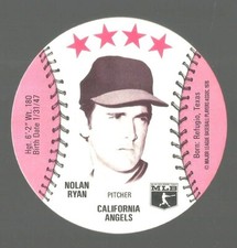 1976 ISALY'S SWEET WILLIAM BASEBALL DISC  NOLAN RYAN  HOF   MINT  ANGELS  RARE