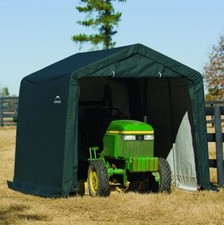 Rowlinson Shelterlogic 10x10 Garden Storage Shed In A Box Peak Style Green
